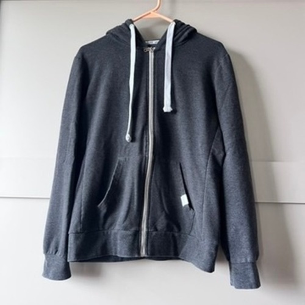 Reflex Zip Up Hoodie Women S/M Charcoal‎ Grey Good Athleisure JK300